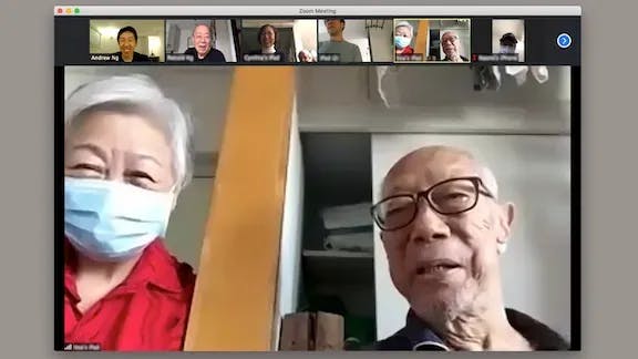Zoom call with the Ng family celebrating Andrew Ng's grandfather’s 102nd birthday 