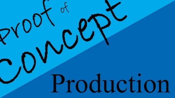 Slide that says "Proof of concept - production"