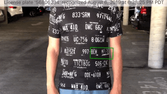 T-shirt covered with images of license plates