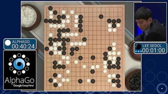 AlphaGo playing Go with Lee Sedol