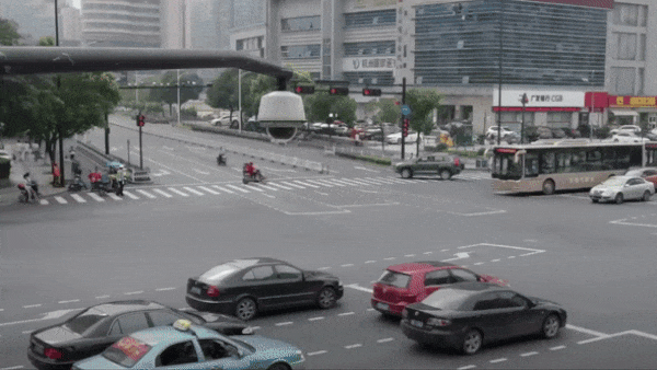 AI system monitoring urban traffic 