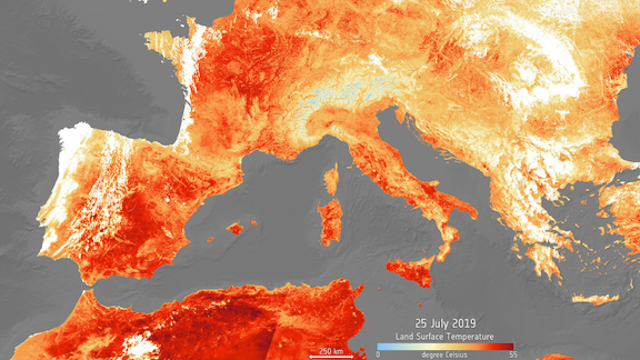 Heat map of Europe