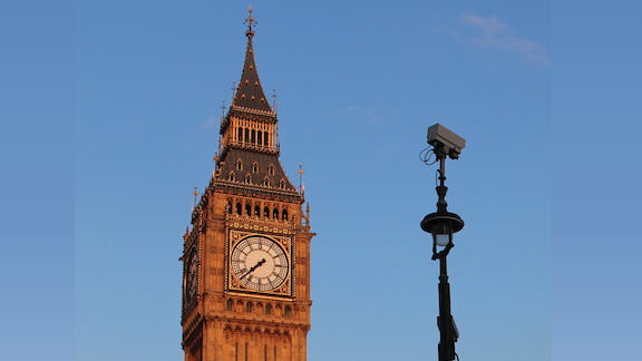Security camera next to the Big Ben in London
