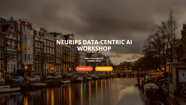 Neurips data-centric AI workshop screen presentation
