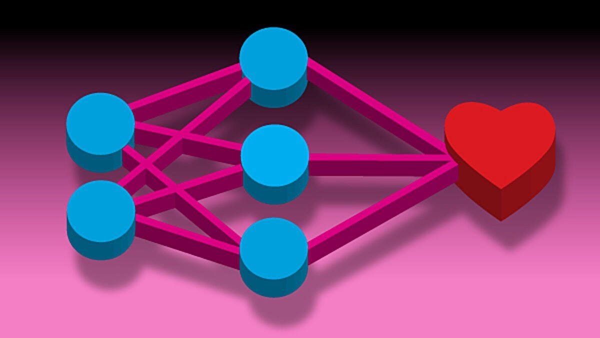 Neural network with a heart icon