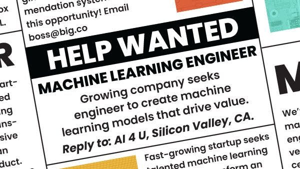 Machine learning engineer newspaper ad