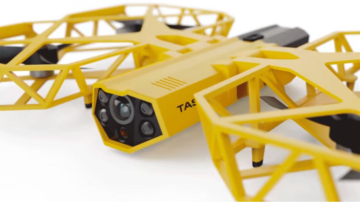Remote-controlled drone capable of firing electroshock darts