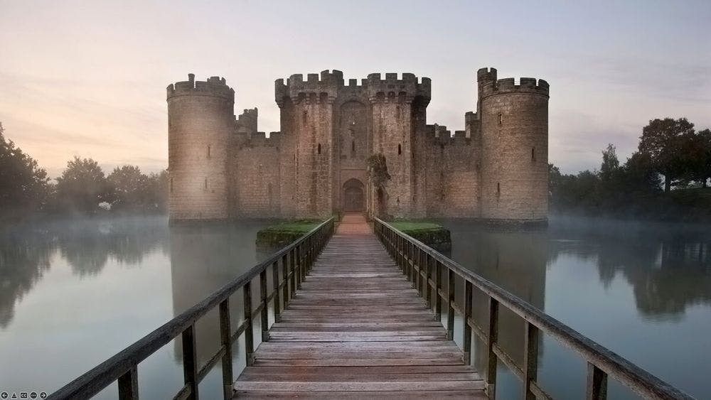 Bodiam Castle at East Sussex, England