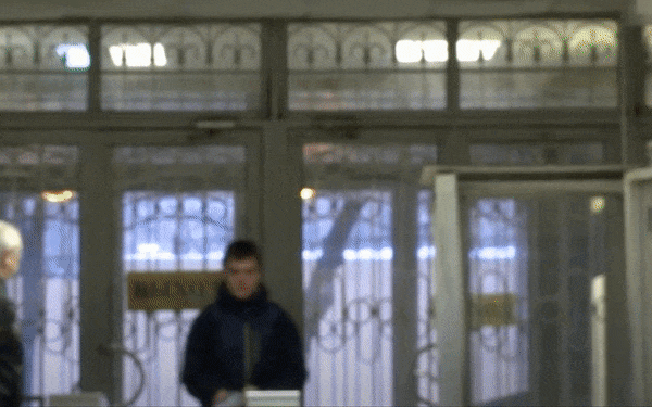 Face recognition system working on a person entering a building