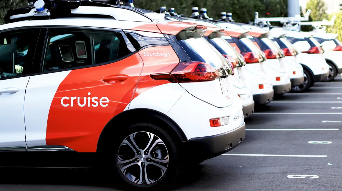 Cruise robotaxis parked