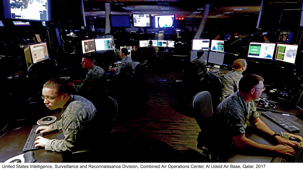 U.S. Intelligence, Surveillance and Reconnaissance Division, Combined Air Operations Center, AI Udeid Air Base, Qatar, 2017