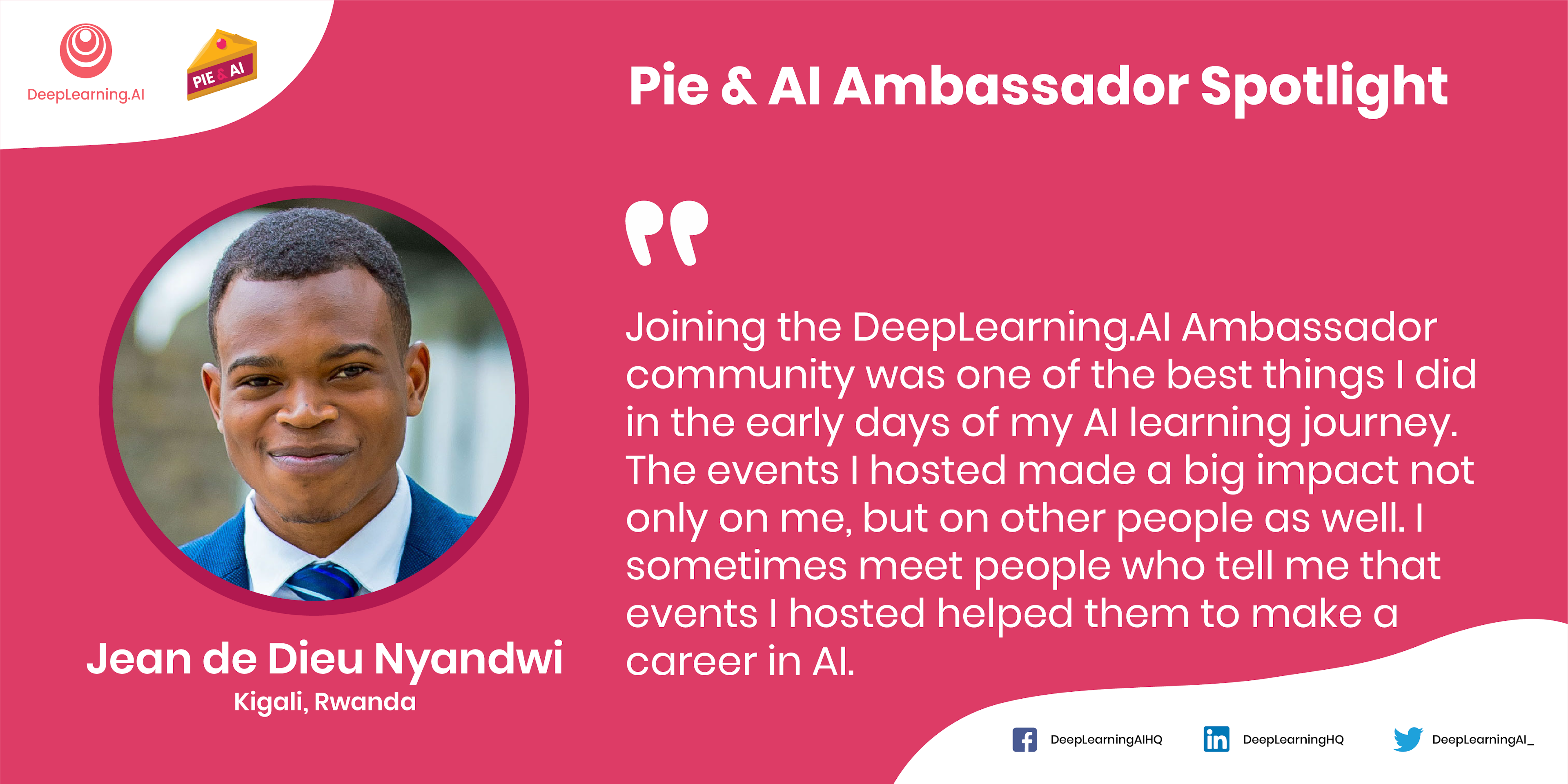 2022 Pie & AI Ambassador Spotlight: Jean de Dieu Nyandwi