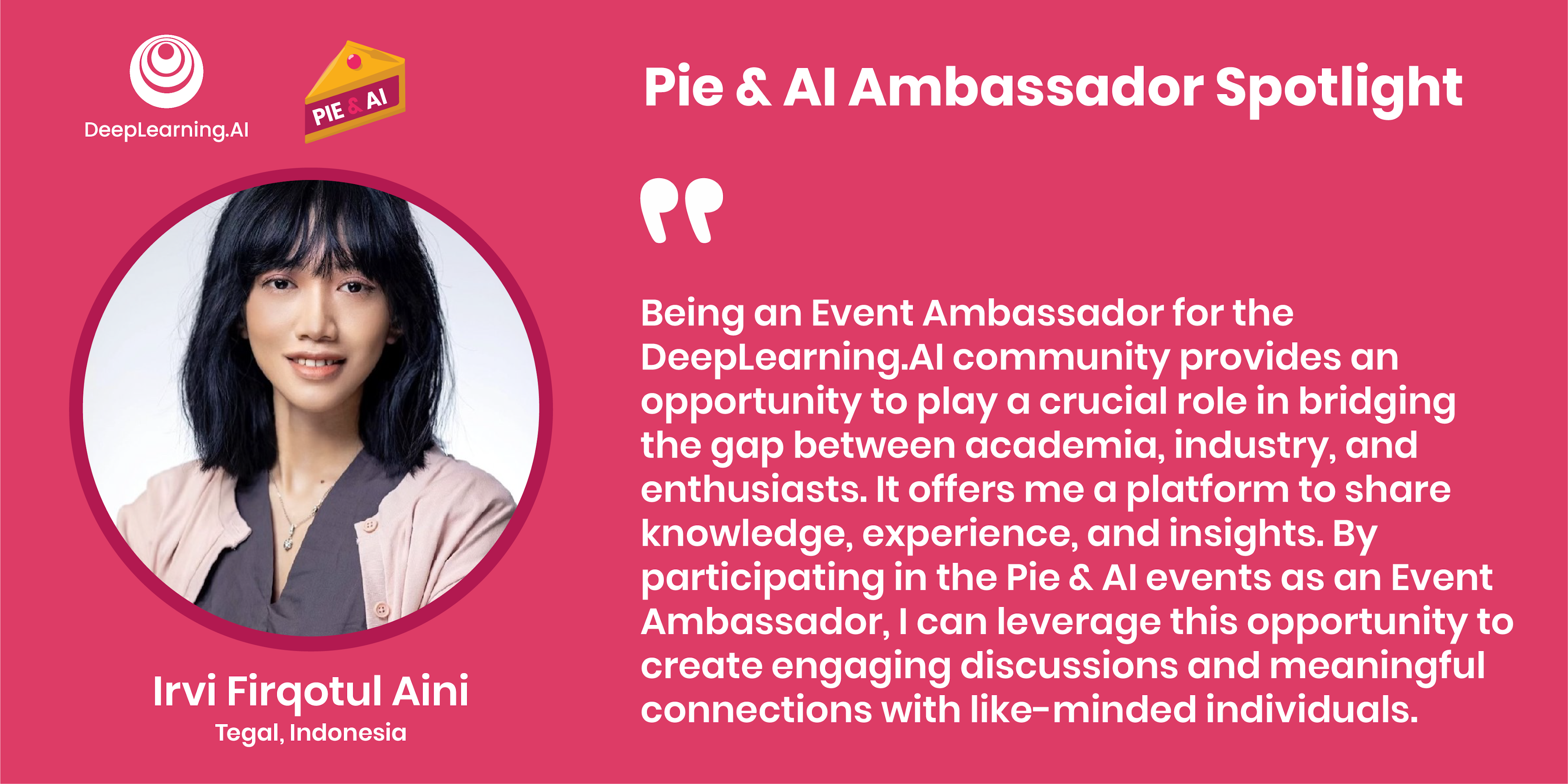 2023 Pie & AI Ambassador Spotlight: Irvi Aini, Tegal